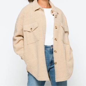 Good American Sherpa shacket